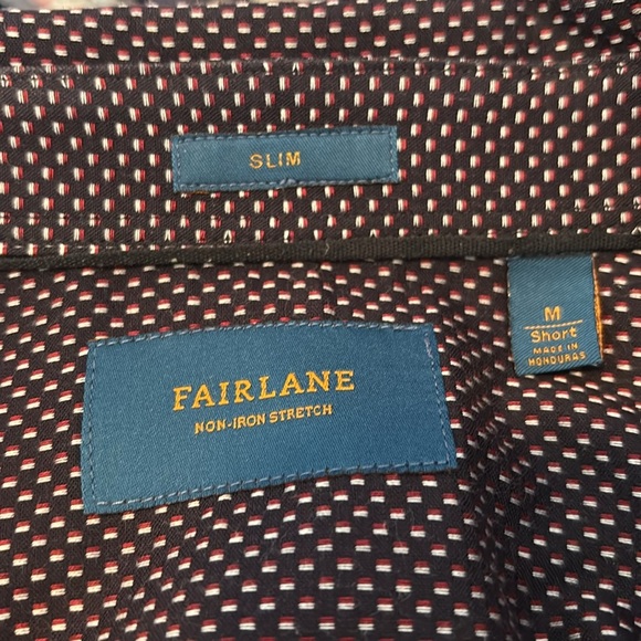 Fairlane men’s purple slim fit long sleeve button down shirt size medium short - Picture 7 of 7